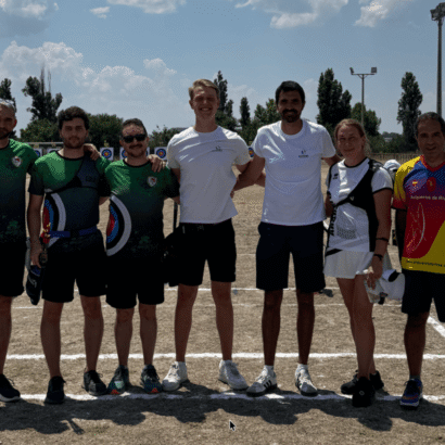Los miembros de la comunidad privada de la Academia Tiro con arco que asistieron al Gran Premio de valladolid 2026